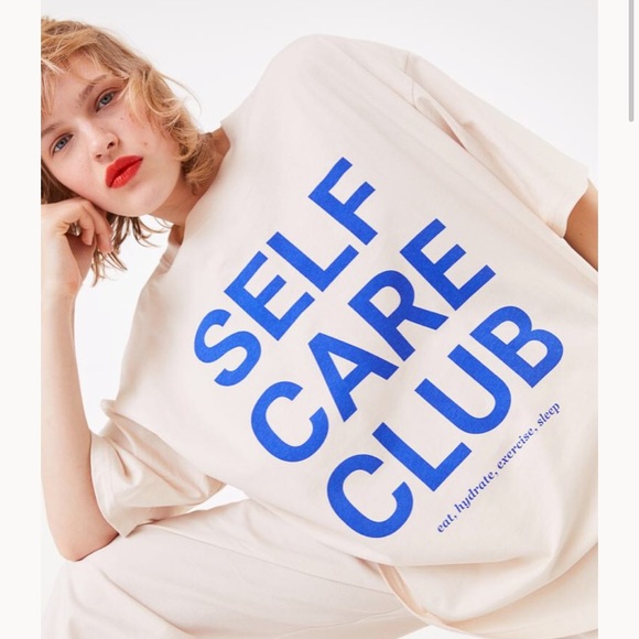 H&M Tops - NWT Self Care Club T-Shirt Size XS